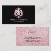 Spirituele Moon Sun Celestial Astrologie Visitekaartje (Voorkant / Achterkant)