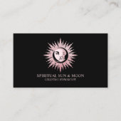 Spirituele Moon Sun Celestial Astrologie Visitekaartje (Voorkant)