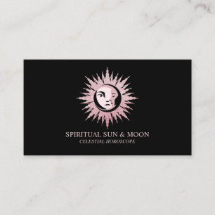 Spirituele Moon Sun Celestial Astrologie Visitekaartje