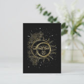 Spirituele Moon Sun Luna esthetische sterren Briefkaart (Staand voorkant)