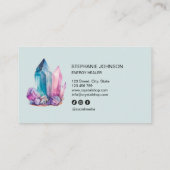 Spirituele mystieke energie healer kristal Pareltj Visitekaartje (Achterkant)