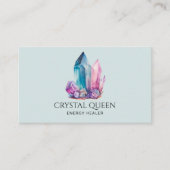 Spirituele mystieke energie healer kristal Pareltj Visitekaartje (Voorkant)