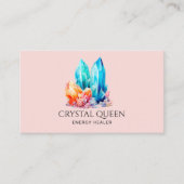 Spirituele mystieke energie healer kristal Pareltj Visitekaartje (Voorkant)
