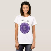 Spirituele Namaste Paarse Mandala T-shirt (Voorkant volledig)