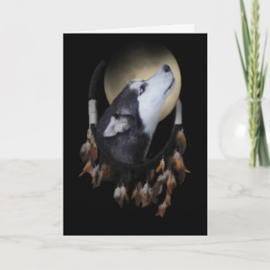 Spirituele Native American Dog Sympathia Card Drea Kaart