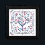 Spirituele Natuur van levenscyclus Cadeaudoosje<br><div class="desc">Een prachtige boom van het leven in blauwe en roze gemengde kleuren.</div>