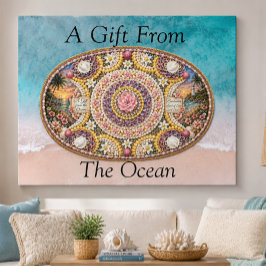 Spirituele Nautilus Oceaan Godin Kunst Canvas Afdruk