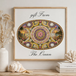 Spirituele Nautilus Oceaan Godin Muurkunst Poster