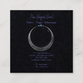 Spirituele New age en metafysisch geometrisch Vierkante Visitekaartje (Achterkant)