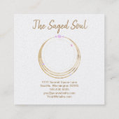 Spirituele New age en metafysisch Vierkante Visitekaartje (Achterkant)