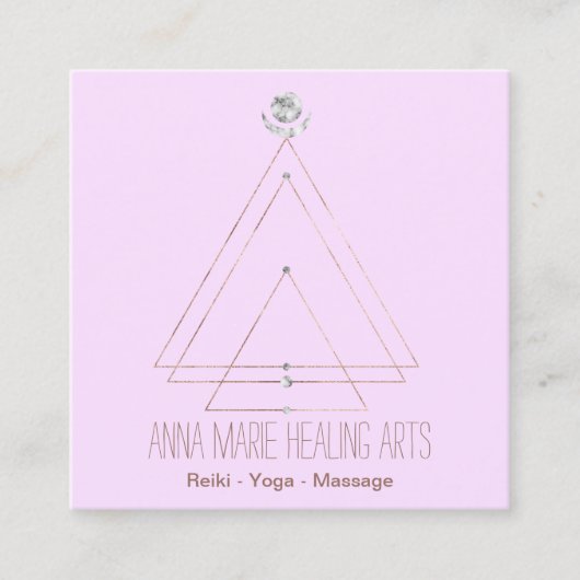 Spirituele New age Geometrie Vierkante Visitekaartje (Voorkant)