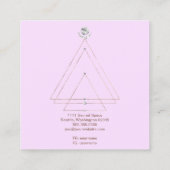 Spirituele New age Geometrie Vierkante Visitekaartje (Achterkant)