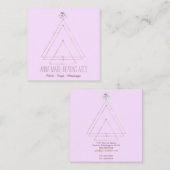 Spirituele New age Geometrie Vierkante Visitekaartje (Voorkant / Achterkant)