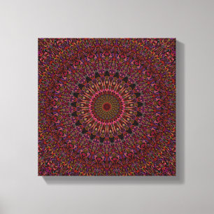 Spirituele Night Garden Mandala Canvas Afdruk