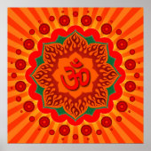 Spirituele Om op Lotus Design Poster (Voorkant)