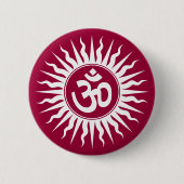 Spirituele Om Ronde Button 5,7 Cm (Voorkant)