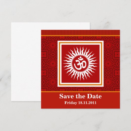 Spirituele Om Save The Date (Voorkant / Achterkant)
