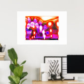 Spirituele omega funky poster (Thuiskantoor)