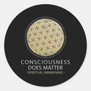 Spirituele Ontwaak Bewustzijn Doet Probleem Yoga Ronde Sticker