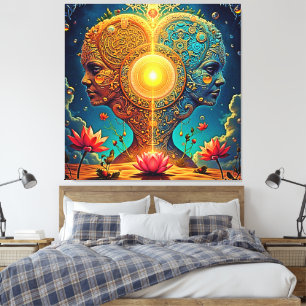 Spirituele ontwakingskunst canvas afdruk