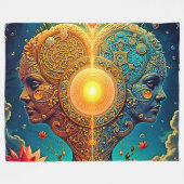 Spirituele ontwakingskunst fleece deken (Voorkant (Horizontaal))