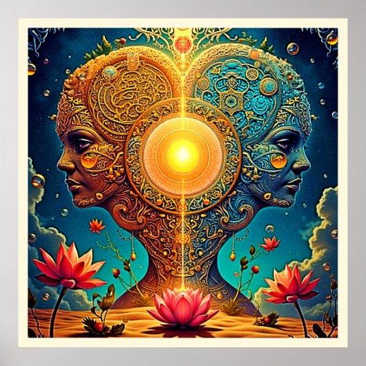 Spirituele ontwakingskunst poster (Voorkant)