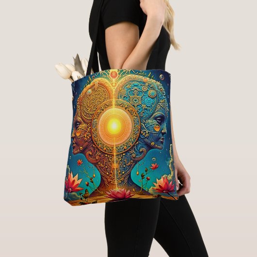 Spirituele ontwakingskunst tote bag (Dichtbij)