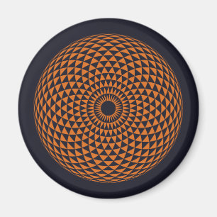 Spirituele Oranje grijze Mandala Geometrische Vect Magneet