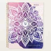 Spirituele organische en geometrische Mandala-Wate Planner (Voorkant)