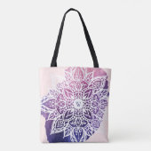 Spirituele organische en geometrische Mandala-Wate Tote Bag (Achterkant)