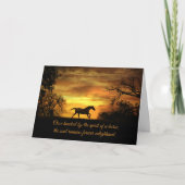 Spirituele paardensympathikaart met paarden en zon kaart (Voorkant)