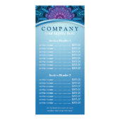 Spirituele Paarse Bloem mandala prijslijst menu (Voorkant)