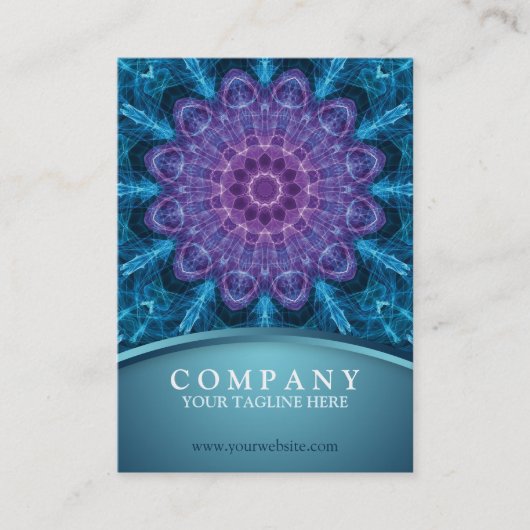 Spirituele paarse bloem , zee blauw - chubby visitekaartje (Voorkant)