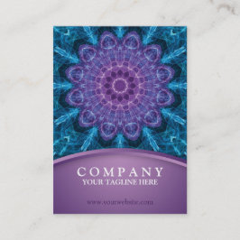 Spirituele paarse bloem, zee van blauw visitekaartje