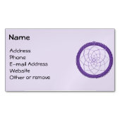 Spirituele Paarse Native American Dream Catcher Magnetisch Visitekaartje (Voorkant)
