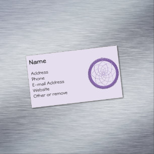 Spirituele Paarse Native American Dream Catcher Magnetisch Visitekaartje
