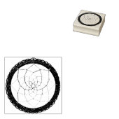 Spirituele Paarse Native American Dream Catcher Rubberstempel (Gestempeld)