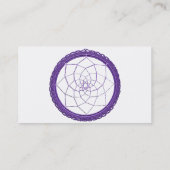 Spirituele Paarse Native American Dream Catcher Visitekaartje (Achterkant)