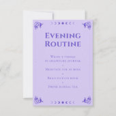 Spirituele Paarse Tarot Avond Routine Kaart (Voorkant)