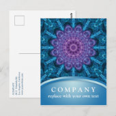 Spirituele Paarse ventilator Mandala Briefkaart (Voorkant / Achterkant)