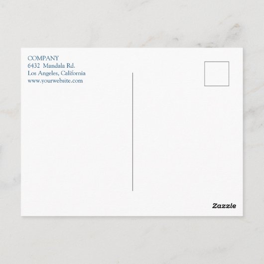 Spirituele Paarse ventilator Mandala Briefkaart (Achterkant)