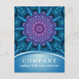 Spirituele Paarse ventilator Mandala Briefkaart