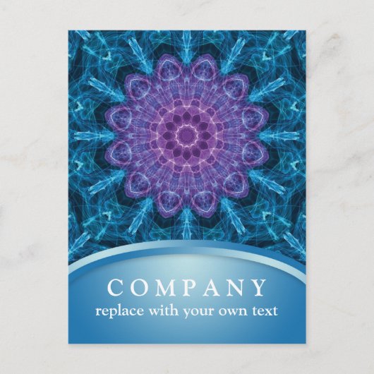 Spirituele Paarse ventilator Mandala Briefkaart (Voorkant)