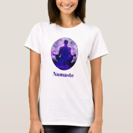 Spirituele Paarse vergadering Yoga Pose Namaste T- T-shirt