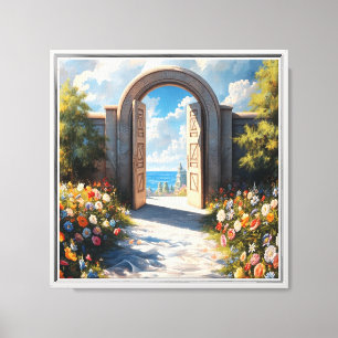 Spirituele Pad Deur 12x12 Positieve Intenties Canvas Afdruk