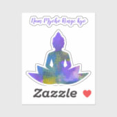 Spirituele Pastel Patchwork Halftone Lotus Sticker (Vel)