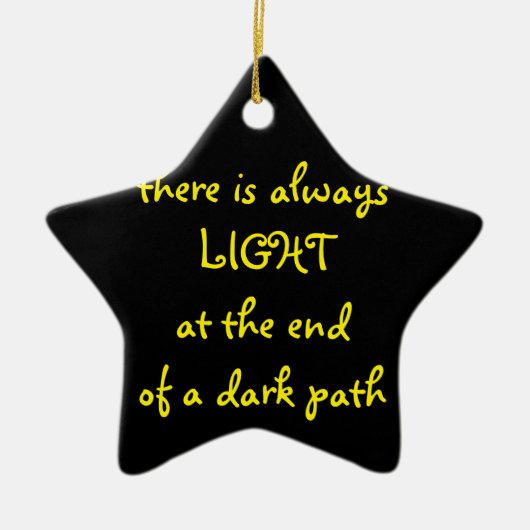 Spirituele prijsopgave keramisch ornament (Voorkant)