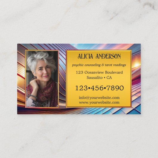 Spirituele Psychische Visionaire Tarot Foto Visitekaartje (Achterkant)
