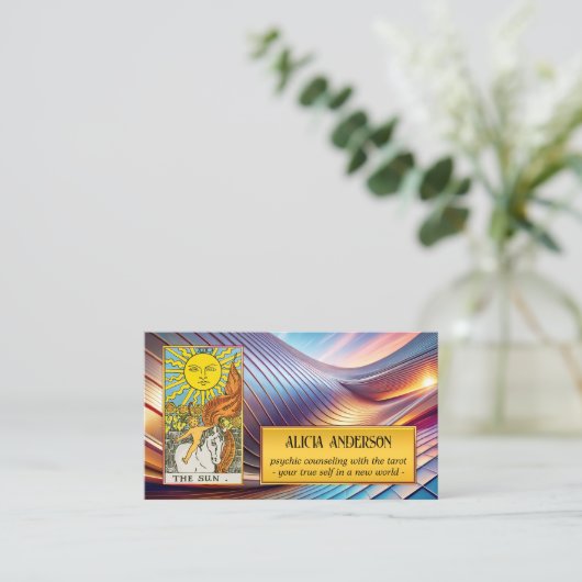 Spirituele Psychische Visionaire Tarot Foto Visitekaartje (Staand voorkant)