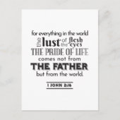 Spirituele reflectie kunst - 1 Johannes 2:16 Briefkaart (Voorkant)